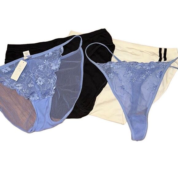 NWT La Senza XL Underwear And xtra panties, thong, high leg brief lace, no show - Picture 2 of 4
